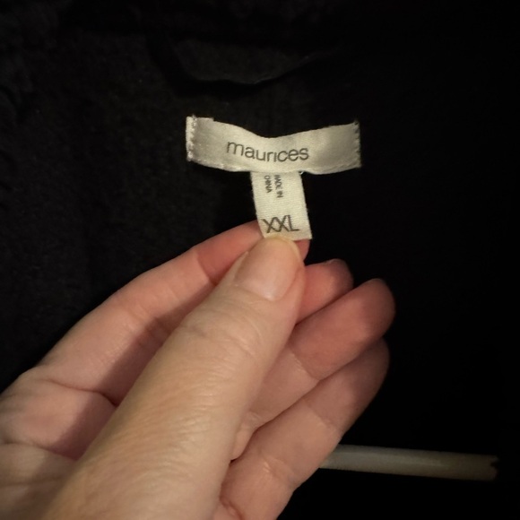 Maurices RMG Plus Size Favorite Sherpa Fleece Zip Vest Pockets Size XXL Black - Picture 5 of 9